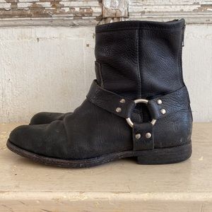 Frye Biker Black Short boots Sz 8